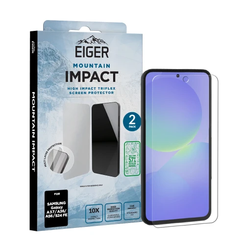 Eiger Mountain IMPACT Screen Protector GRS 2 Pack for Samsung Galaxy A37/ A36/ A56/ S24 FE