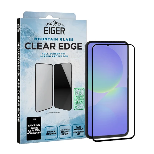 Eiger Mountain Glass CLEAR EDGE Screen Protector GRS for Samsung Galaxy A37/ A36/ A56/ S24 FE