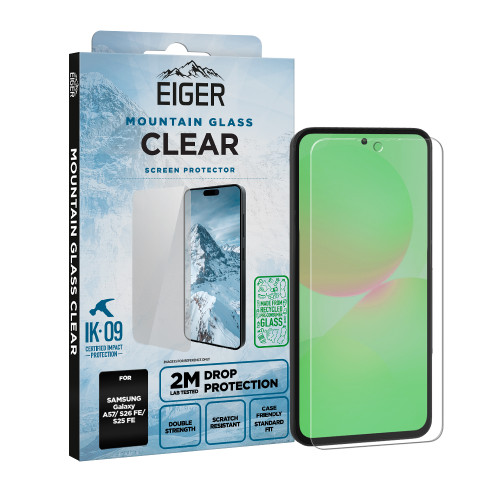 Eiger Mountain Glass CLEAR Screen Protector GRS for Samsung Galaxy A57/ S26 FE/ S25 FE