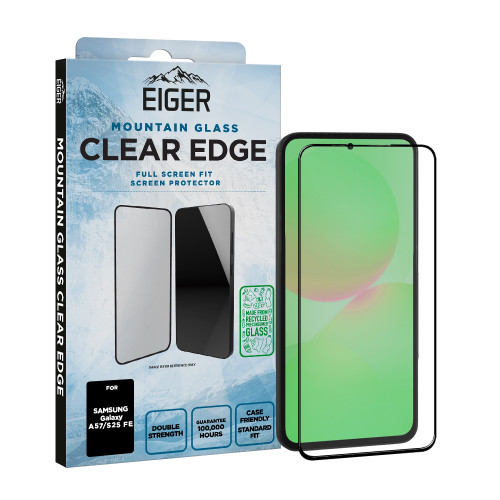 Eiger Mountain Glass CLEAR EDGE Screen Protector GRS for Samsung Galaxy A57/ S25 FE