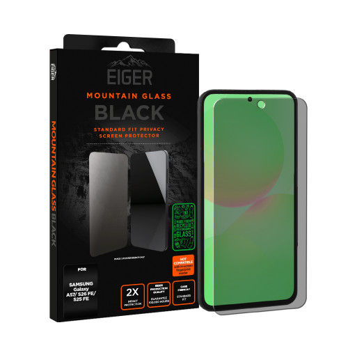 Eiger Mountain Black Privacy Screen Protector GRS for Samsung Galaxy A57/ S26 FE/ S25 FE