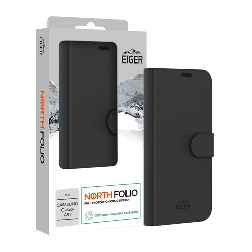 Eiger North Folio Case for Samsung Galaxy A57 Black