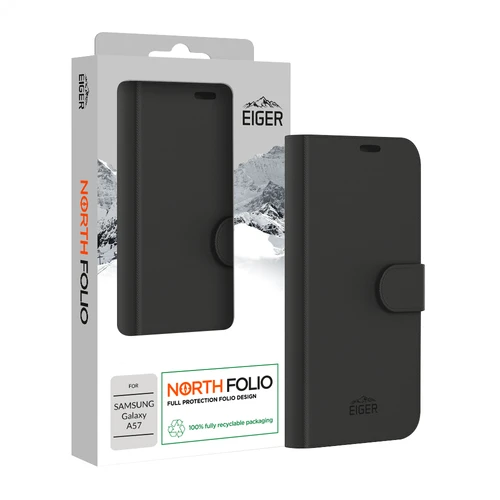 Eiger North Folio Case for Samsung Galaxy A57 Black