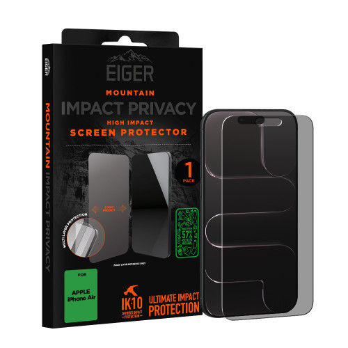 Eiger Mountain IMPACT Privacy Screen Protector GRS 1 Pack for Apple iPhone Air