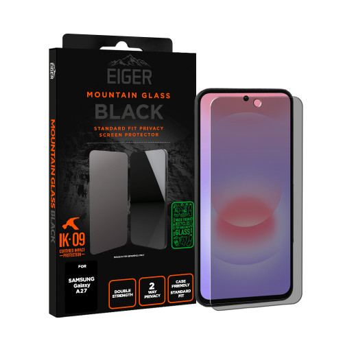 Eiger Mountain Black Privacy Screen Protector GRS for Samsung Galaxy A27