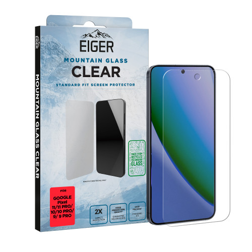 Eiger Mountain Glass CLEAR GRS for Google Pixel 11/ 11 Pro/ 10/ 10 Pro/ 9/ 9 Pro