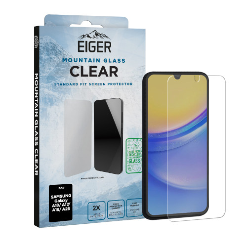 Eiger Mountain Glass CLEAR Screen Protector GRS for Samsung A18/ A17/ A16/ A26