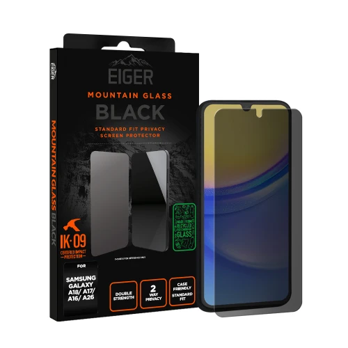 Eiger Mountain Black Privacy Screen Protector GRS for Samsung Galaxy A18/ A17/ A16/ A26