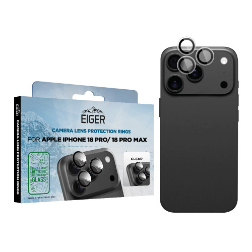 Eiger Mountain Glass LENS RING Screen Protector GRS for Apple iPhone 18 Pro/ 18 Pro Max in Clear