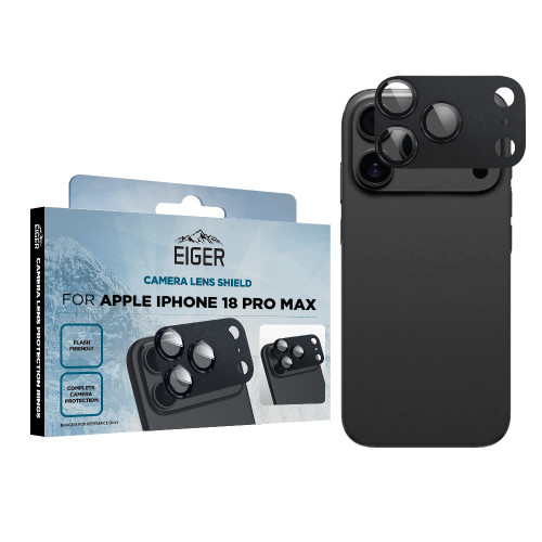 Eiger Mountain Glass LENS SHIELD for Apple iPhone 18 Pro Max in Black