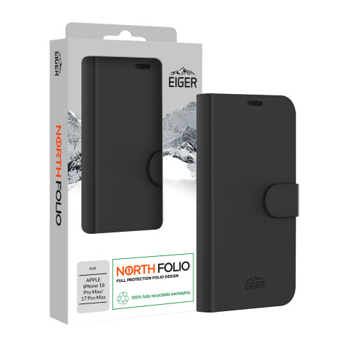 Eiger North Folio Case for Apple iPhone 18 Pro Max/ 17 Pro Max in Black