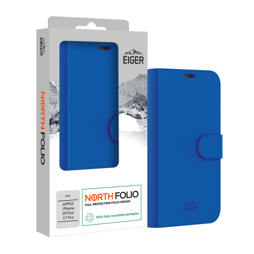 Eiger North Folio Case for Apple iPhone 18 Pro/ 17 Pro in Blue