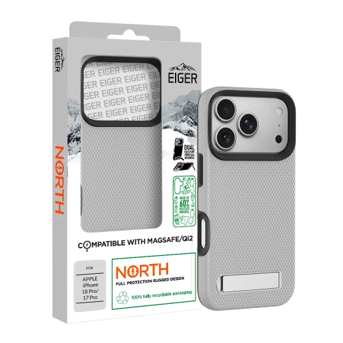 Eiger North Magsafe Stand Case GRS for Apple iPhone 18 Pro Max/ 17 Pro Max in Silver