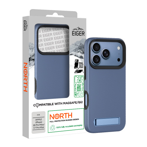 Eiger North Magsafe Stand Case GRS for Apple iPhone 18 Pro Max/ 17 Pro Max in Light Blue