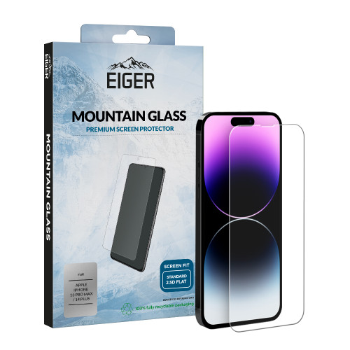 Eiger Mountain Glass Screen Protector 2.5D for Apple iPhone 13 Pro Max / 14 Plus