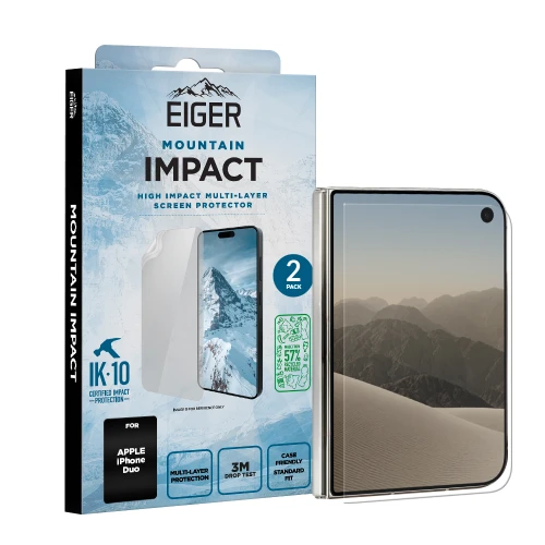 Eiger Mountain IMPACT Screen Protector GRS 2 Pack for Apple iPhone Duo