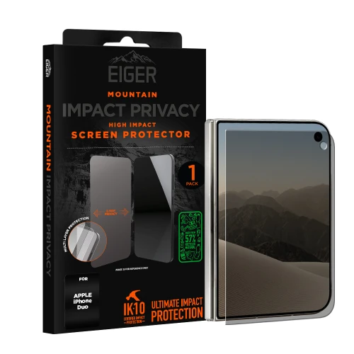 Eiger Mountain IMPACT Privacy Screen Protector GRS 1 Pack for Apple iPhone Duo