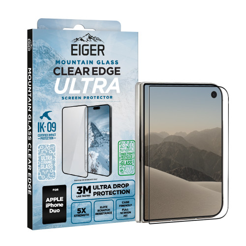 Eiger Mountain Glass CLEAR EDGE ULTRA Screen Protector GRS for Apple iPhone Duo