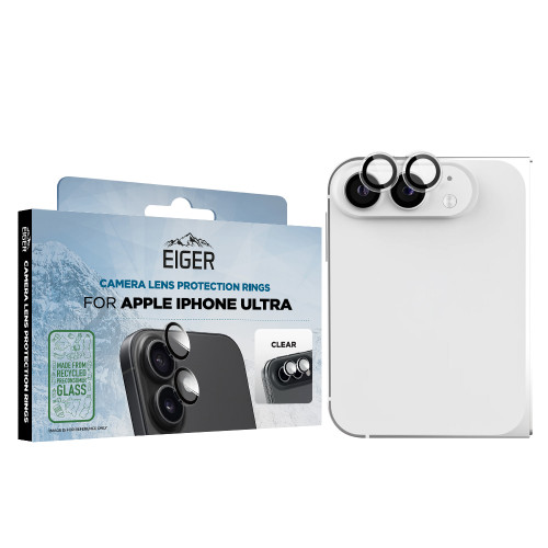 Eiger Mountain Glass LENS RING Screen Protector GRS for Apple iPhone Duo in Clear