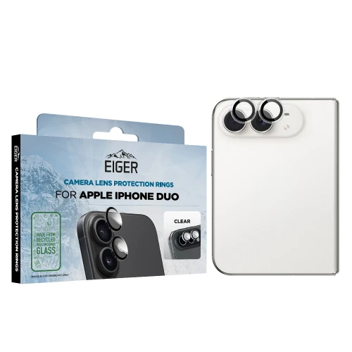 Eiger Mountain Glass LENS RING Screen Protector GRS for Apple iPhone Duo in Clear