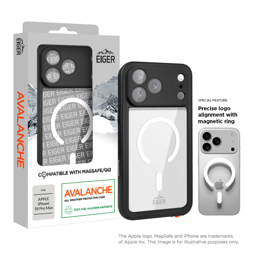 Eiger Avalanche Magsafe Case for Apple iPhone 18 Pro Max in Black