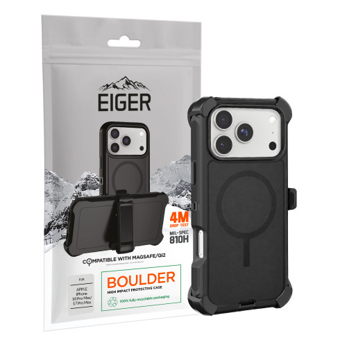 Eiger Boulder Case Magsafe for Apple iPhone 18 Pro Max/ 17 Pro Max in Black