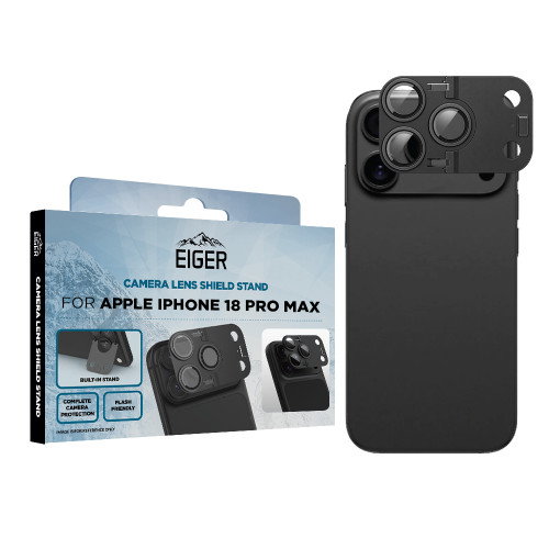 Eiger Mountain Glass LENS SHIELD STAND for Apple iPhone 18 Pro Max in Black