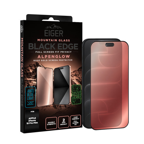 Eiger Mountain Black Edge Alpenglow GRS for Apple iPhone 18 Pro Max in Rose Gold