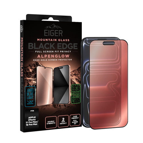 Eiger Mountain Black Edge Alpenglow GRS for Apple iPhone 17 Pro Max/ 16 Pro Max in Rose Gold