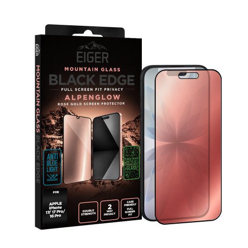 Eiger Mountain Black Edge Alpenglow GRS for Apple iPhone 17/ 17 Pro/ 16 Pro in Rose Gold