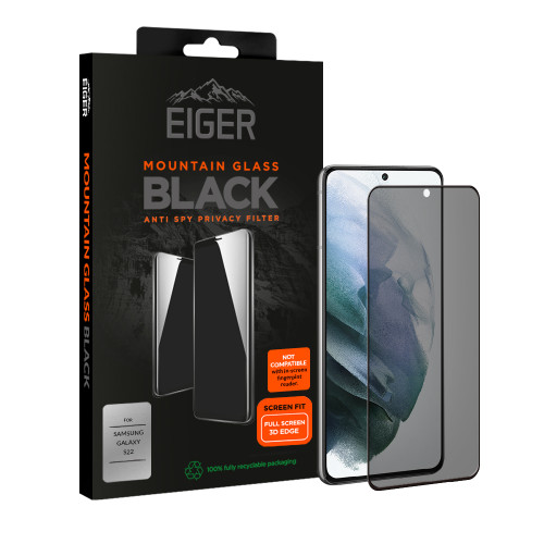 Eiger Mountain Glass Black Privacy Screen Protector 3D for Samsung Galaxy S22