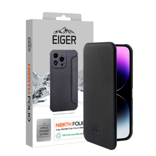 Eiger North Folio Case for Apple iPhone 14 Pro in Black