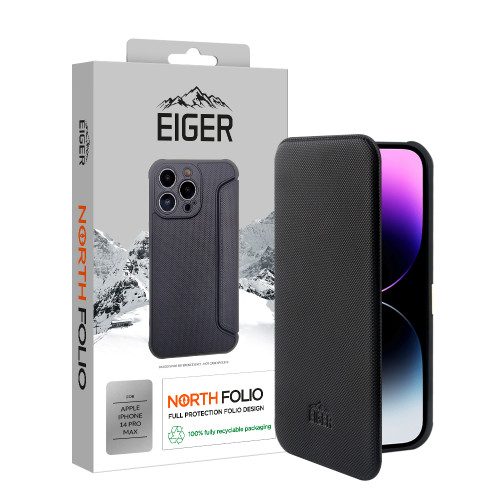 Eiger North Folio Case for Apple iPhone 14 Pro Max in Black