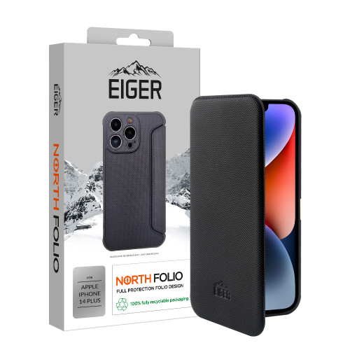 Eiger North Folio Case for Apple iPhone 14 Plus in Black