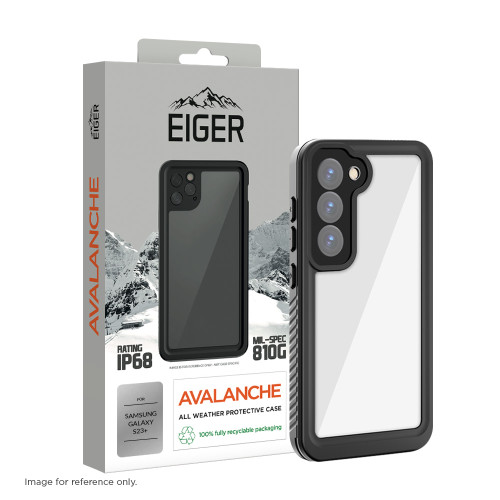 Eiger Avalanche Case for Samsung Galaxy S23+ in Clear/ Black