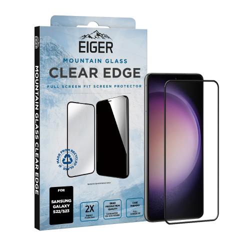 Eiger Mountain Glass CLEAR EDGE Screen Protector GRS for Samsung Galaxy S22 / S23