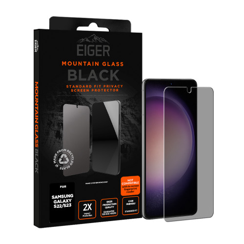 Eiger Mountain Black Privacy Screen Protector GRS for Samsung Galaxy S23/ S22