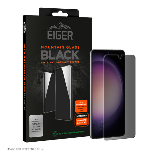 Eiger Mountain Black Privacy 2.5D Screen Protector for Samsung Galaxy S22+ / S23+