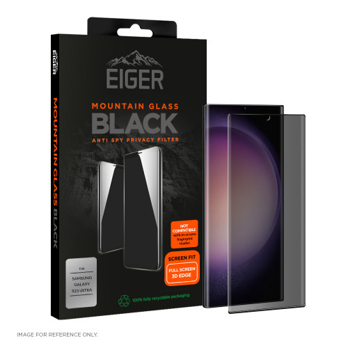 Eiger Mountain Black EDGE Privacy Screen Protector GRS for Samsung Galaxy S23 Ultra
