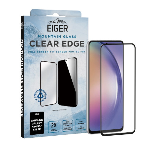 Eiger Mountain Glass CLEAR EDGE Screen Protector GRS for Samsung Galaxy A54 5G / S23 FE
