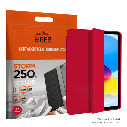 Eiger Storm 250m Stylus for Apple iPad 11 (11th Gen)/ 10.9 (10th Gen) in Red