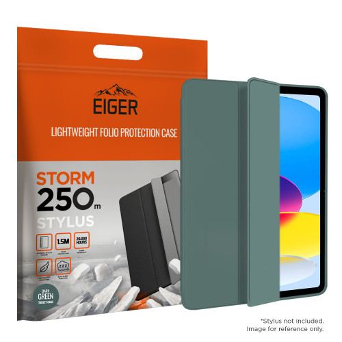 Eiger Storm 250m Stylus for Apple iPad 11 (11th Gen)/ 10.9 (10th Gen) in Dark Green