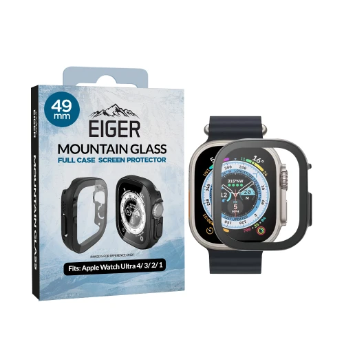 Eiger Mountain Glass Full Case for Apple Watch Ultra 4/ 3/ 2/ 1 49mm in Black