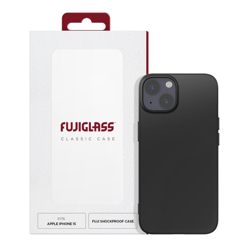 Fujiglass Classic Case for Apple iPhone 15 in Black