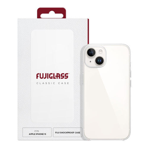 Fujiglass Classic Case for Apple iPhone 15 in Clear