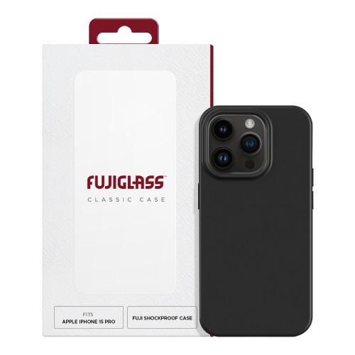 Fujiglass Classic Case for Apple iPhone 15 Pro in Black