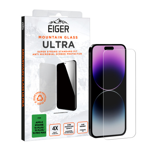Eiger Mountain Glass Ultra Screen Protector GRS for iPhone 16 Plus/ 15 Plus/15 Pro Max