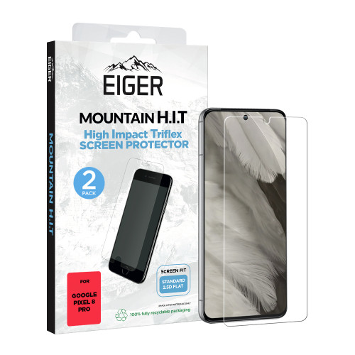 Eiger Mountain H.I.T Screen Protector 2 Pack for Google Pixel 8 Pro