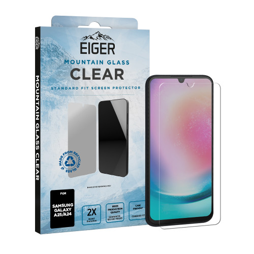 Eiger Mountain Glass CLEAR Screen Protector GRS for Samsung A25 / A24