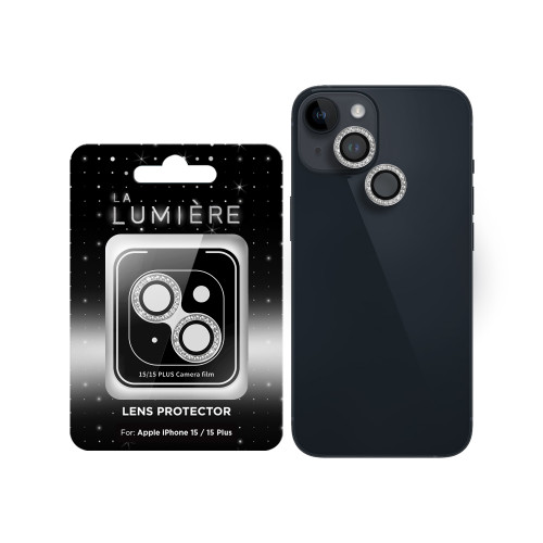 La Lumiere Diamond Lens Protector for iPhone 15 / 15 Plus in Silver